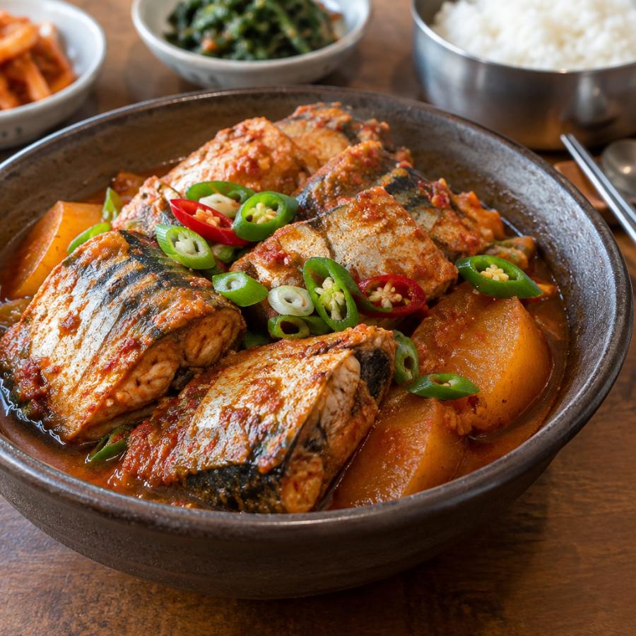 든든한 고등어무조림