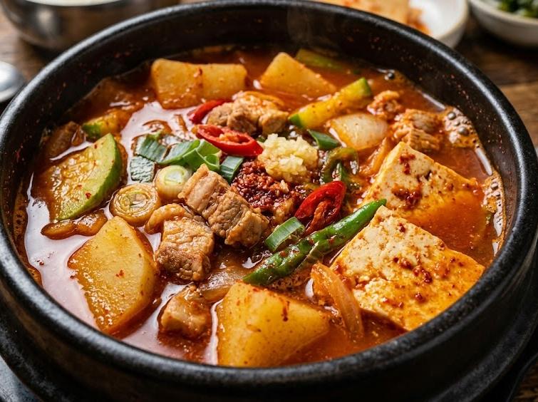 구수하고 얼큰한 고추장찌개
